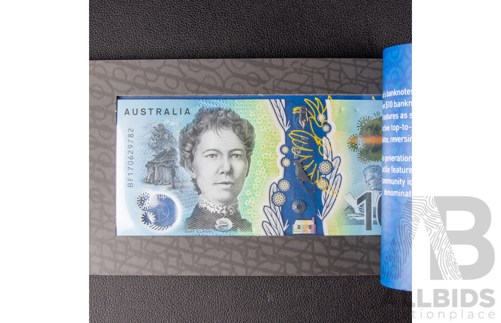 Three Australian RBA 2017 Next Generation Ten Dollar Notes, Lowe/Fraser Consecutive BF170629781 - BF170629783