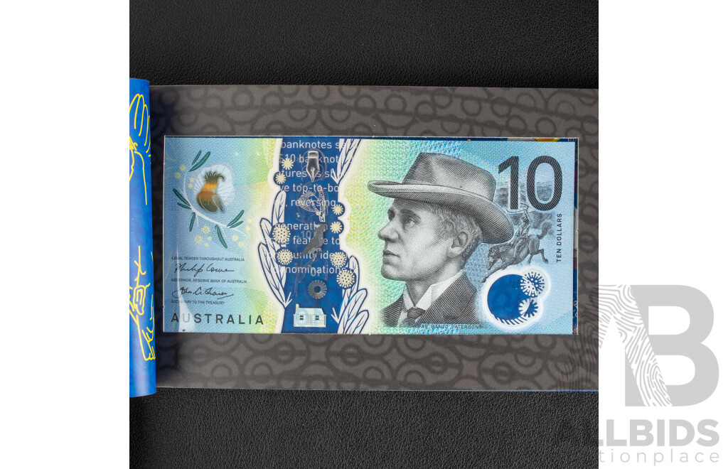 Two Australian RBA 2017 Next Generation Ten Dollar Notes, Lowe/Fraser, BF170629999 and BF17063001