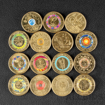 Fifteen Australian Commemorative Two Dollar Coins Including 2016 Fifty Years Decimal Currency 2018 Armistice, 2012 Remembrance, 2025 Australia Open, 2025 Women's Weekly, 2015 Flanders Field, 2018 INVICTUS......................