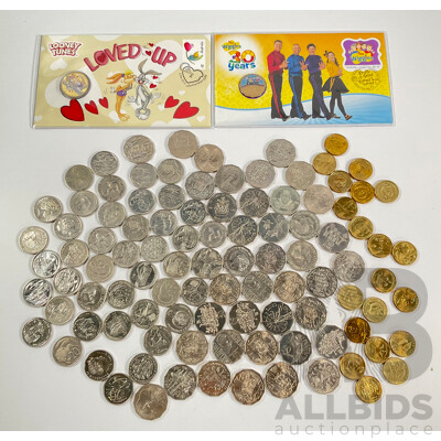 Australian Collectable Coins Including Fifty Cents, 2001 South Australia, NSW, Federation, 2000 Royal Visit, 2000 Milleniumn, 2010 Australia Day, Twenty Cents 2011 Volunteers, 2001 Federations, 1995 UN, 2010 Taxation Office..........