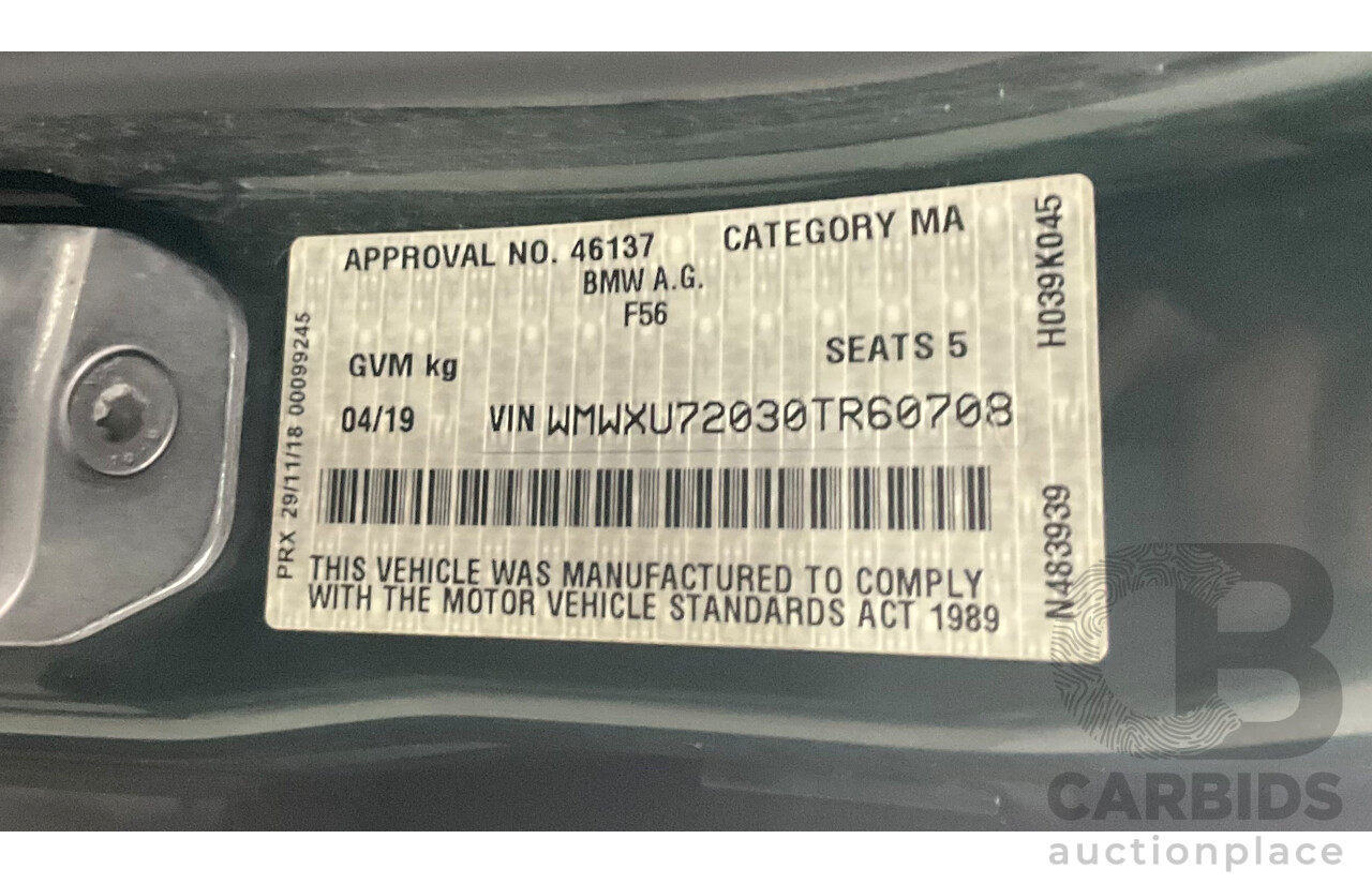 04/2019 Mini Cooper Hatch 5d (FWD) F55 Update 5d Hatchback British Racing Green Metallic Turbo 1.5L