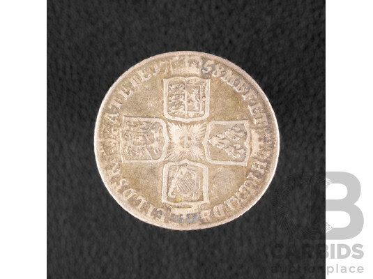 Great Britain 1758 KGII Silver Shilling .925