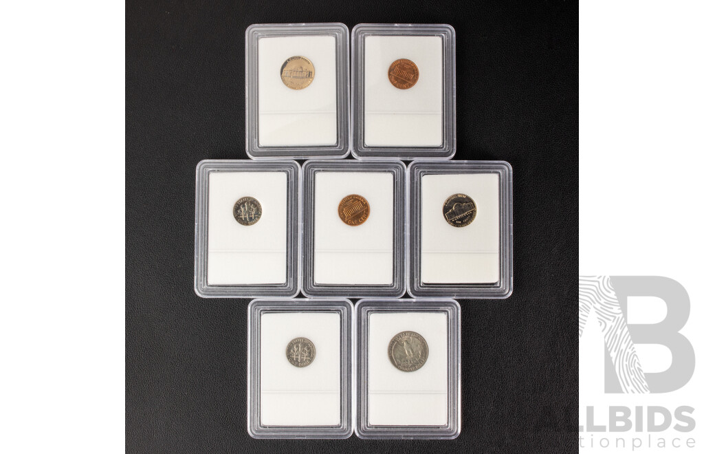 Collection of USA 1960's High Grade Coins Including 1968 Quarter, 1966/1968 Ten Cents, 1964/1966 Five Cents, 1965/1966 One Cents