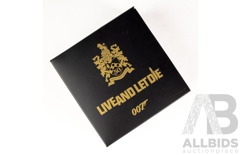 Tuvalu Perth Mint 2023 Silver Proof Coloured One Dollar Coin, 007 - Live and Let Die .999