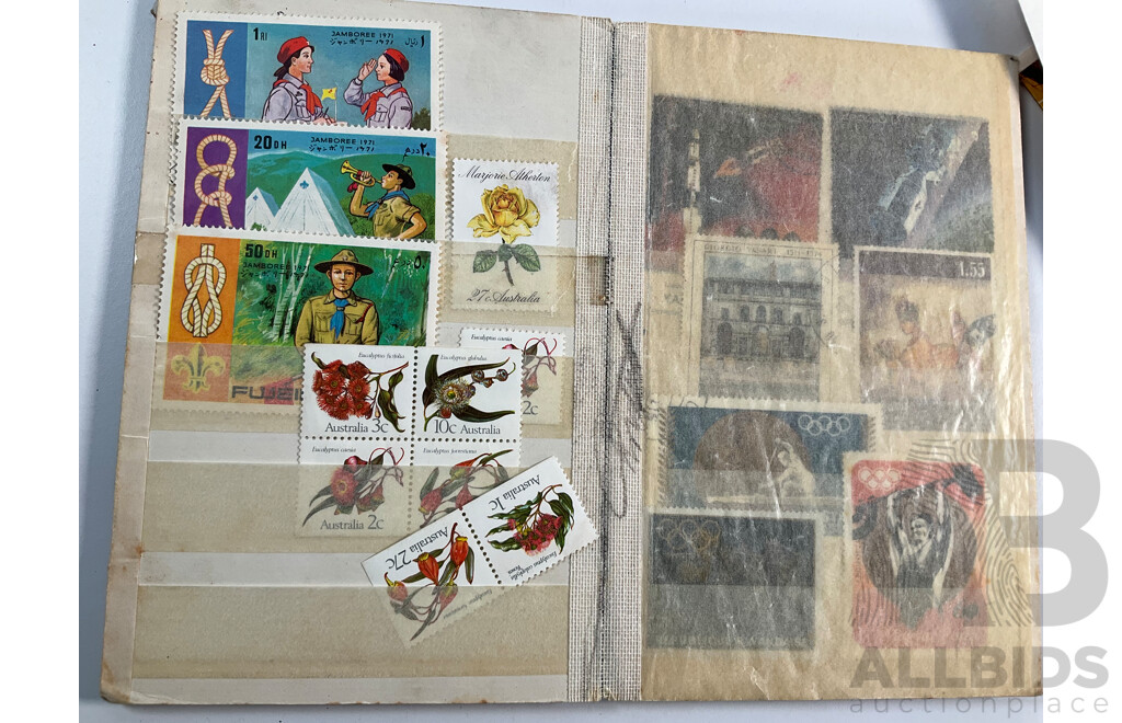 Collection of Australian Mint Stamps, Packs and First Day Covers Including Mint Predecimal Blocks, Mint Antarctic Territory Sheets, 1970's and 80's Stamp Packs Including America's Cup........