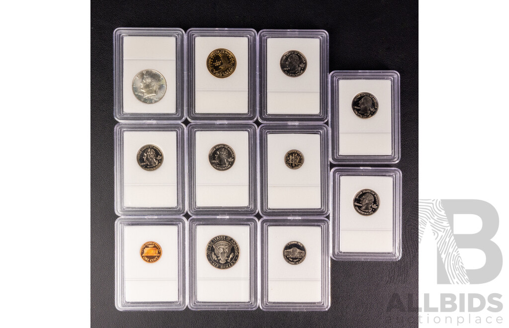 USA 1968 Kennedy Silver Half Dollar, Denver Mint .400 with 2000 High Grade Set, San Fransisco Mint