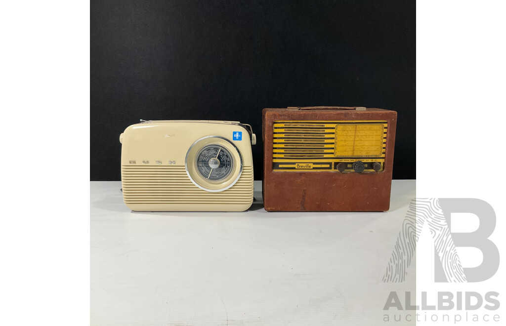 Breville 1947 Five Valve Portable Radio, Model 657B with Bush Retro Style Digital Radio