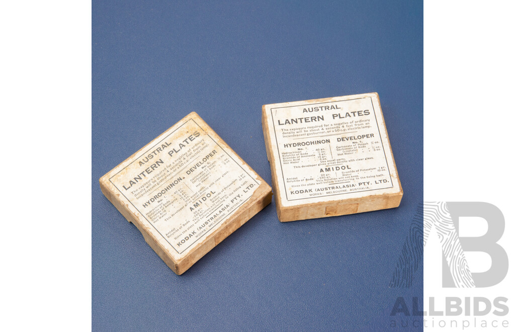 Austral Lantern Plates Depicting Images of Ships and Collection of Lantern Slide Pictures Including The Big Bad Wolf, Snow White and the Seven Dwarfs, The Pied Piper, The Night Before Christmas