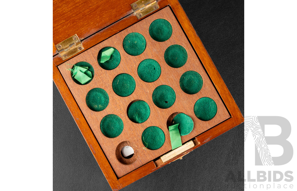 Timber Coin Display Box with Collection of Souvenir and Replica Coins and Tokens Including False Shekels, Declaration of War by the Alliance of England and Spain Token and More