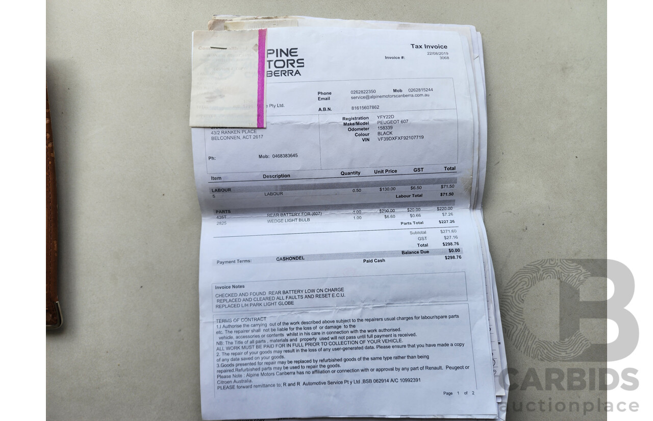 1/2005 Peugeot 607 4d Sedan Black 2.9L