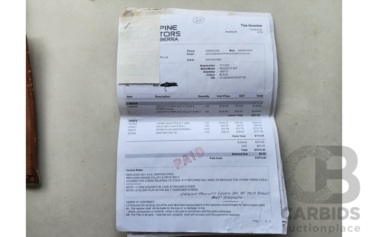 1/2005 Peugeot 607 4d Sedan Black 2.9L