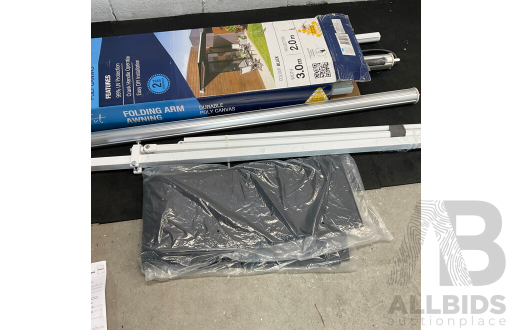 Smart Home Easy Fit Awning 3x2M - Black