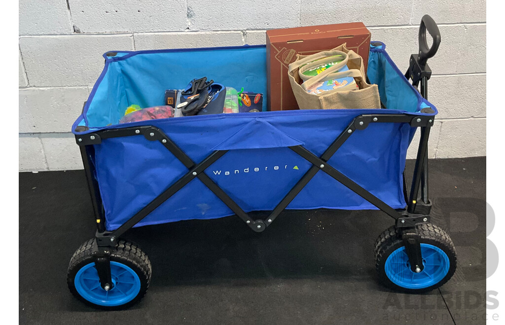 Mixed Lot - Wanderer Beach Cart & Assorted Decoration Items & Kids Craft, Books, Toys and Home Fragrance Potpourri and More