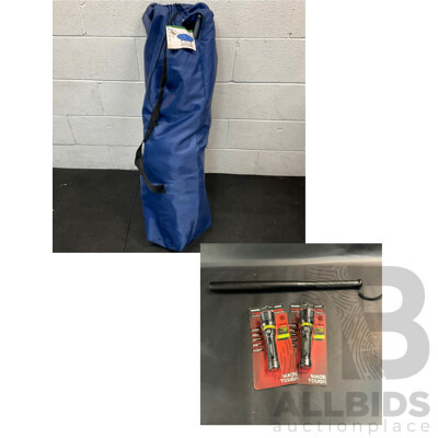 TWYSTZ200 Tough Flash Light X2 & 49cm Baseball Bat LED Flashlight & ANKO Folding Moon Chair