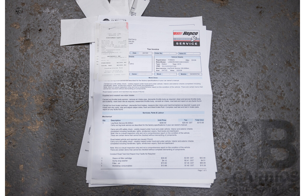 12/2015 Land Rover Discovery Sport SD4 HSE (AWD) LC 4D Wagon Indus Silver Turbo Diesel 2.2L - 7 Seater