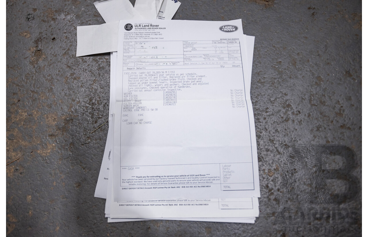 12/2015 Land Rover Discovery Sport SD4 HSE (AWD) LC 4D Wagon Indus Silver Turbo Diesel 2.2L - 7 Seater