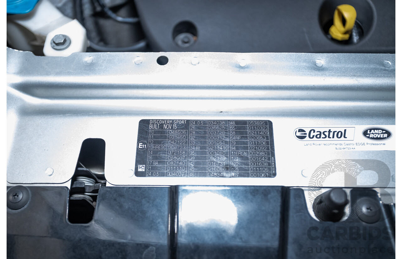 12/2015 Land Rover Discovery Sport SD4 HSE (AWD) LC 4D Wagon Indus Silver Turbo Diesel 2.2L - 7 Seater