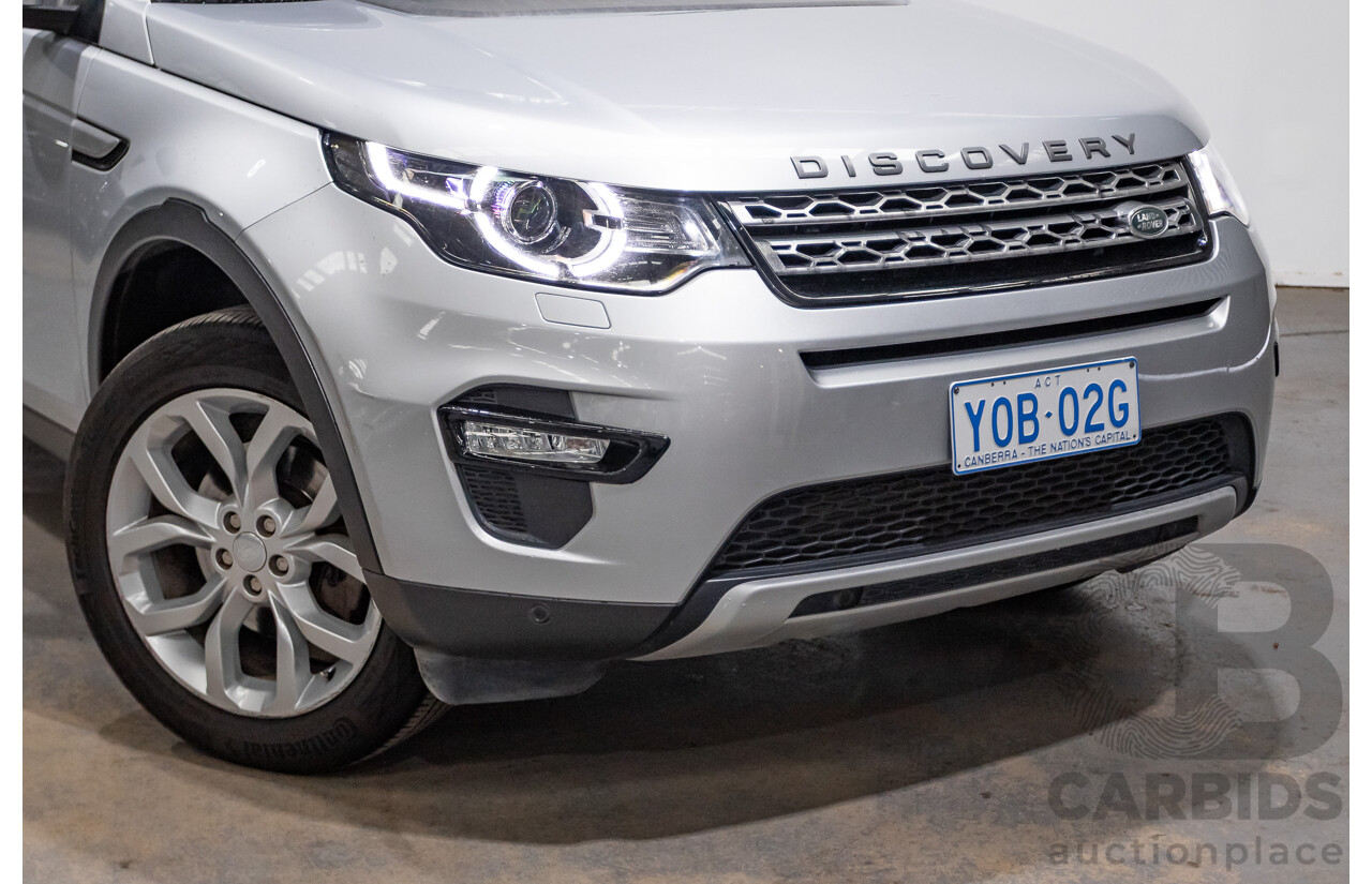 12/2015 Land Rover Discovery Sport SD4 HSE (AWD) LC 4D Wagon Indus Silver Turbo Diesel 2.2L - 7 Seater