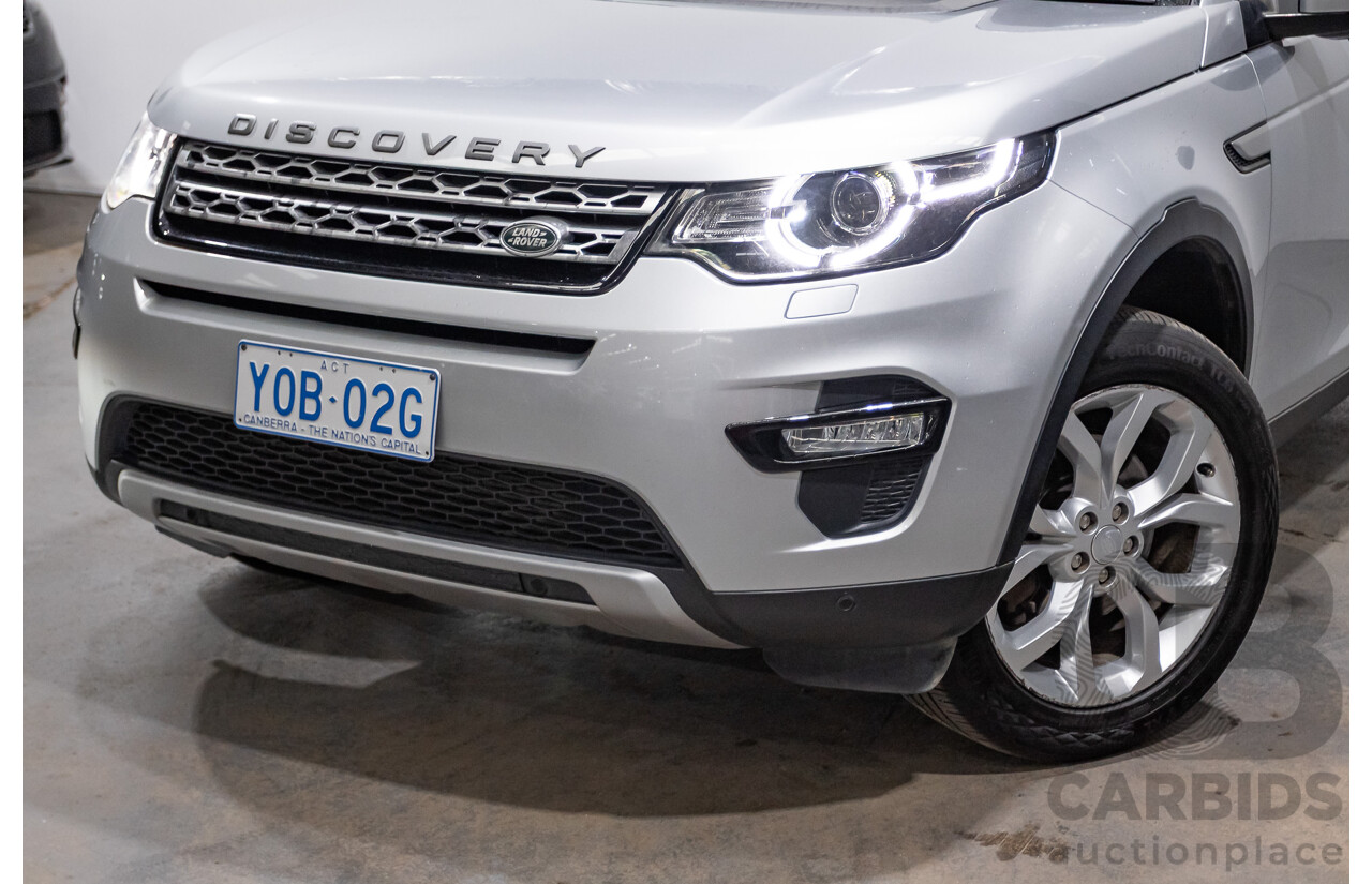 12/2015 Land Rover Discovery Sport SD4 HSE (AWD) LC 4D Wagon Indus Silver Turbo Diesel 2.2L - 7 Seater