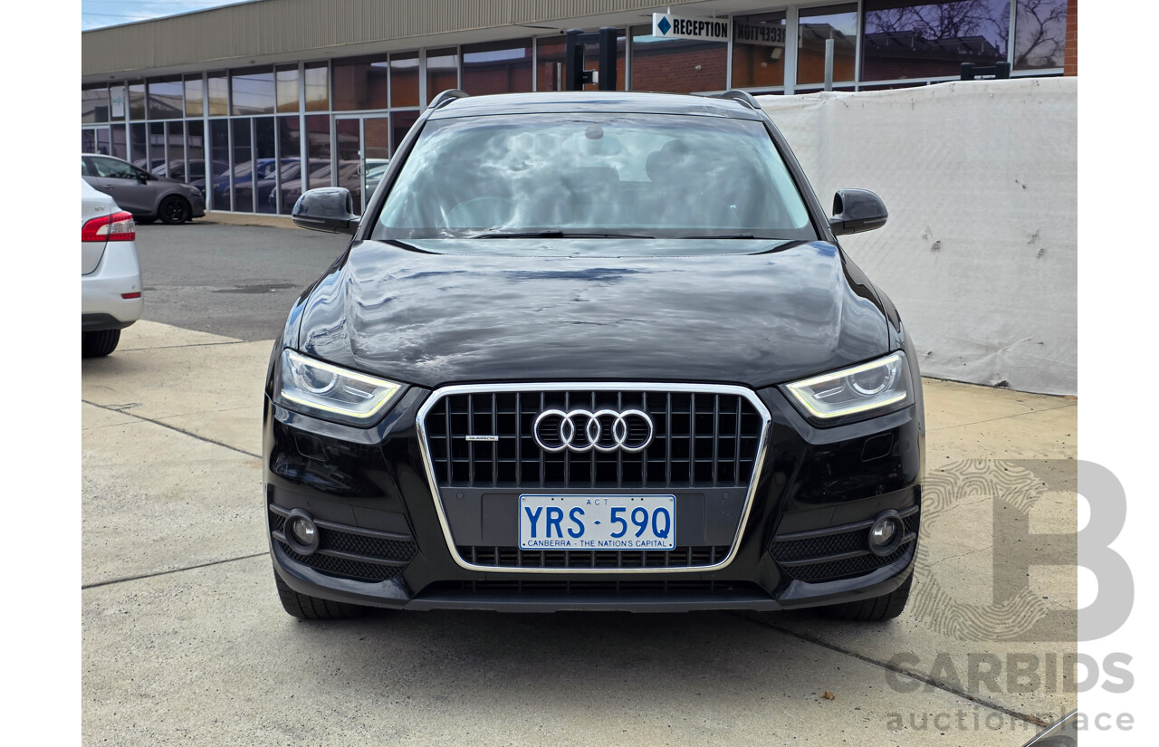 10/2012 Audi Q3 2.0 TFSI Quattro (125kw) 8U 4d Wagon Black 2.0L