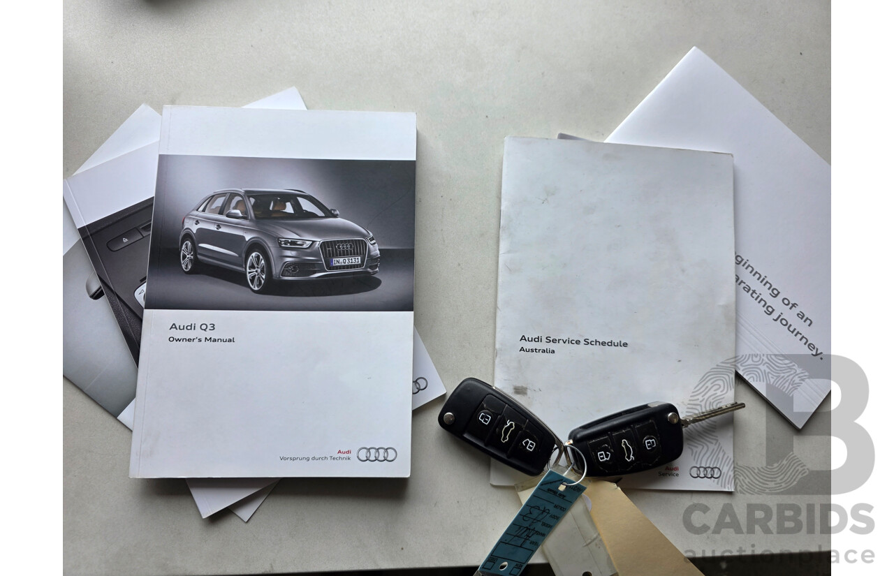 10/2012 Audi Q3 2.0 TFSI Quattro (125kw) 8U 4d Wagon Black 2.0L