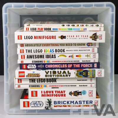 Box of Various Reference Books Relating to Lego Inc Lego Ideas Book and More