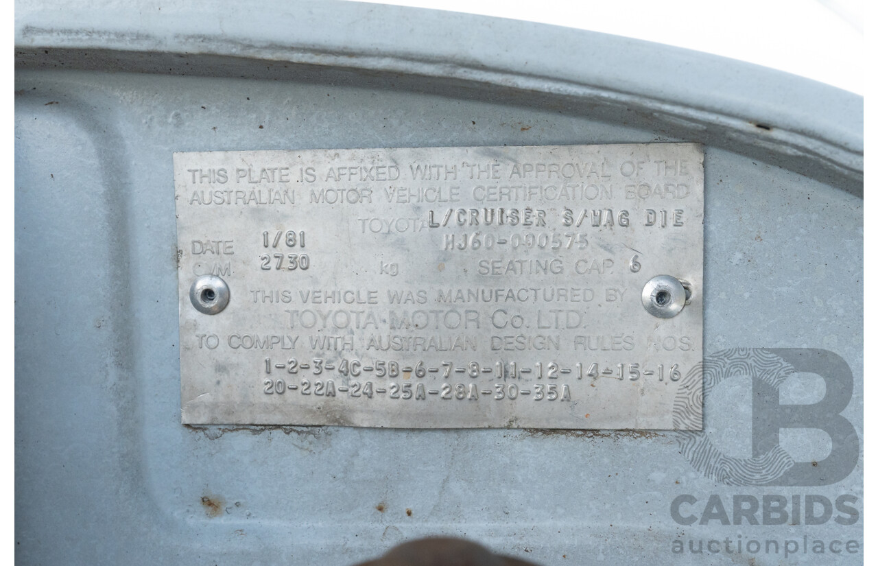 1/1981 Toyota Landcruiser 60 Series w 40 Series Cab (4x4) 2d Utility Light Blue 302 EFI V8 5.0L - Heavily Modified & Engineered