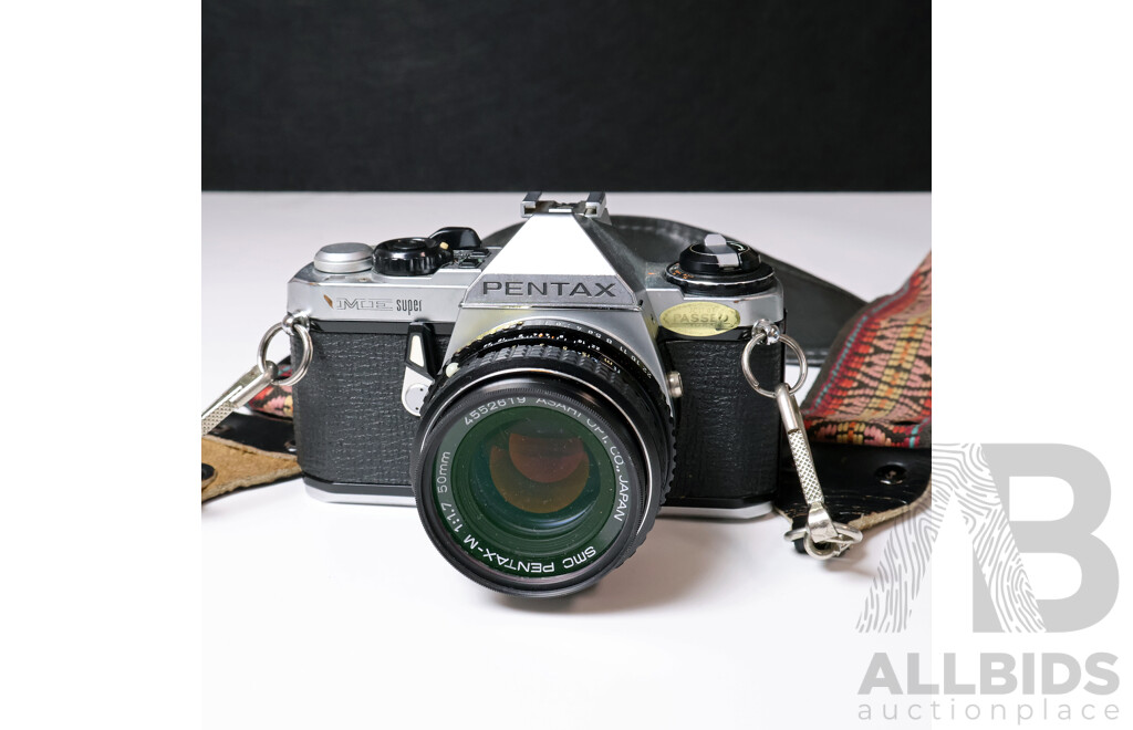 Pentax ME Super 35mm SLR Camera Kit with SMC Pentax-M Lenses, Flashes & Carry Bag