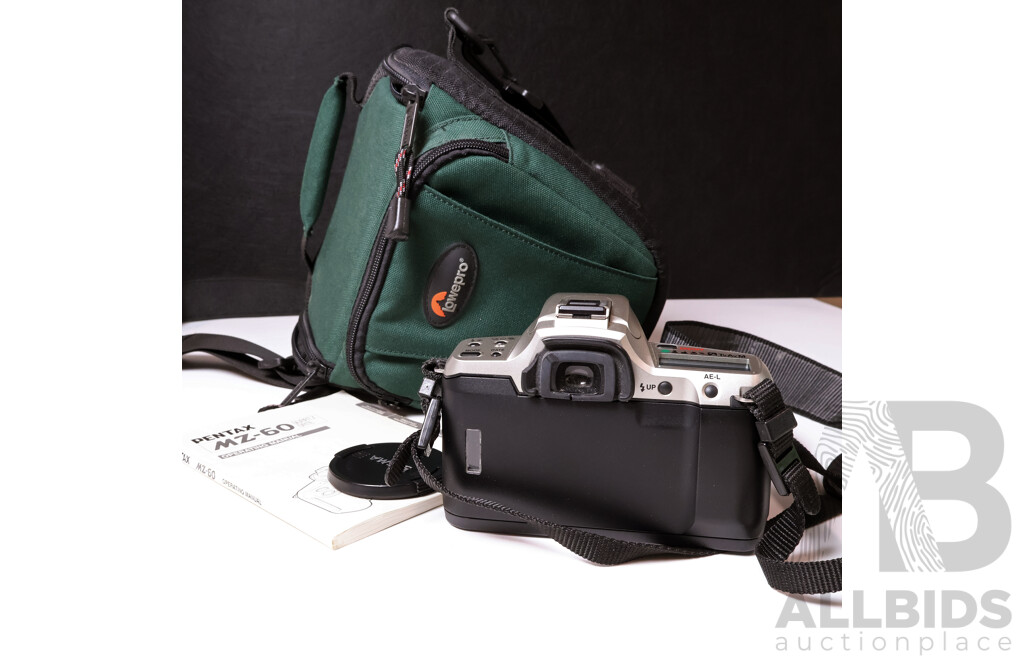 Pentax MZ-60 35mm Autofocus SLR with Sigma 20–80mm Zoom Lens & Booklet