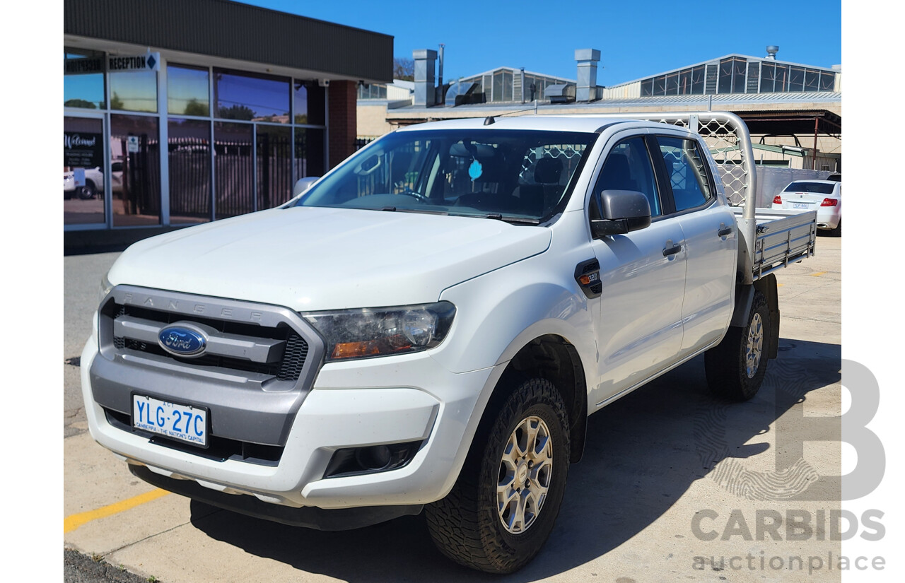 06/2016 Ford Ranger XLS 3.2 (4x4) PX MKII Dual Cab Utility White Turbo Diesel 3.2L