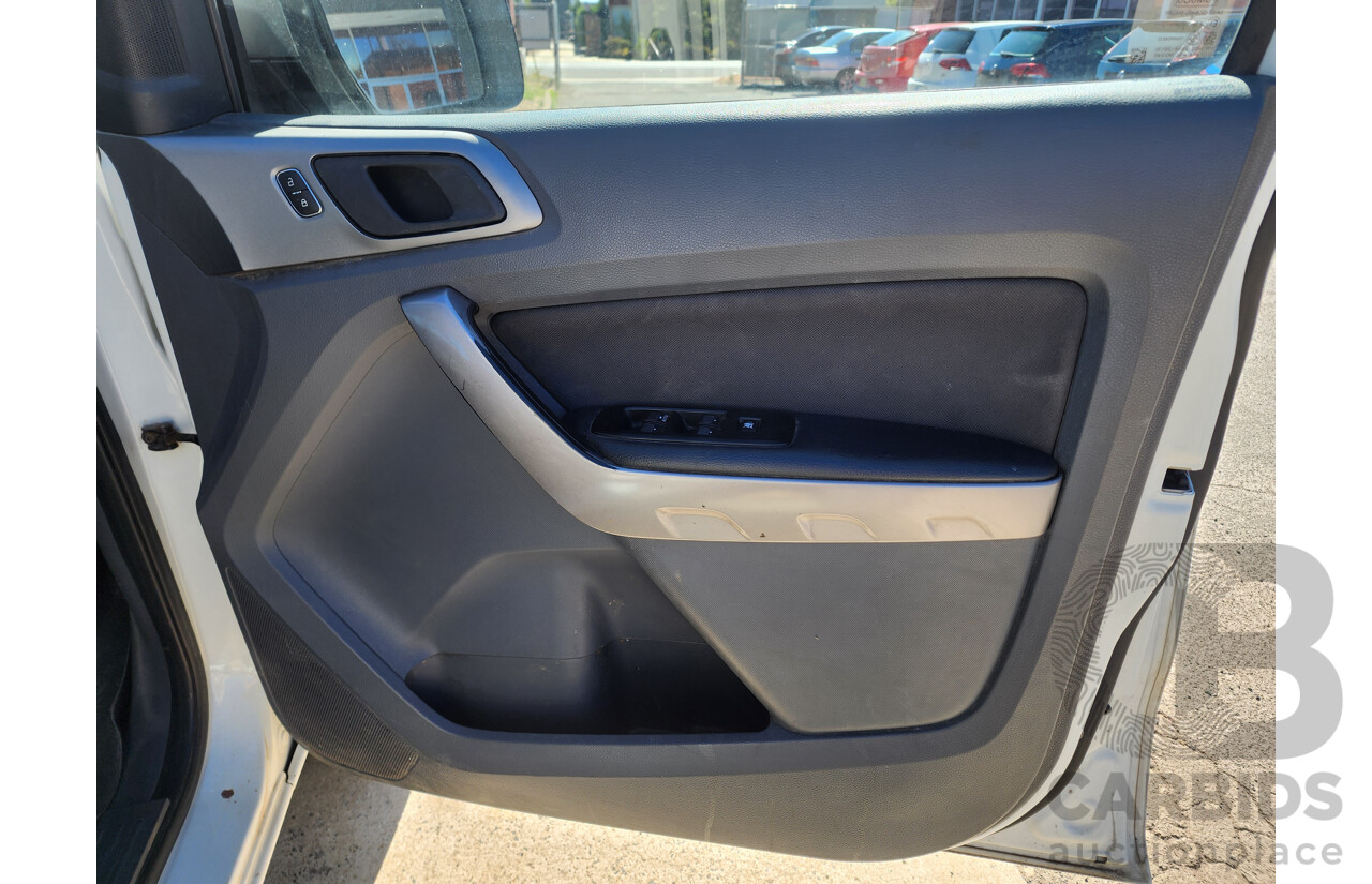 06/2016 Ford Ranger XLS 3.2 (4x4) PX MKII Dual Cab Utility White Turbo Diesel 3.2L