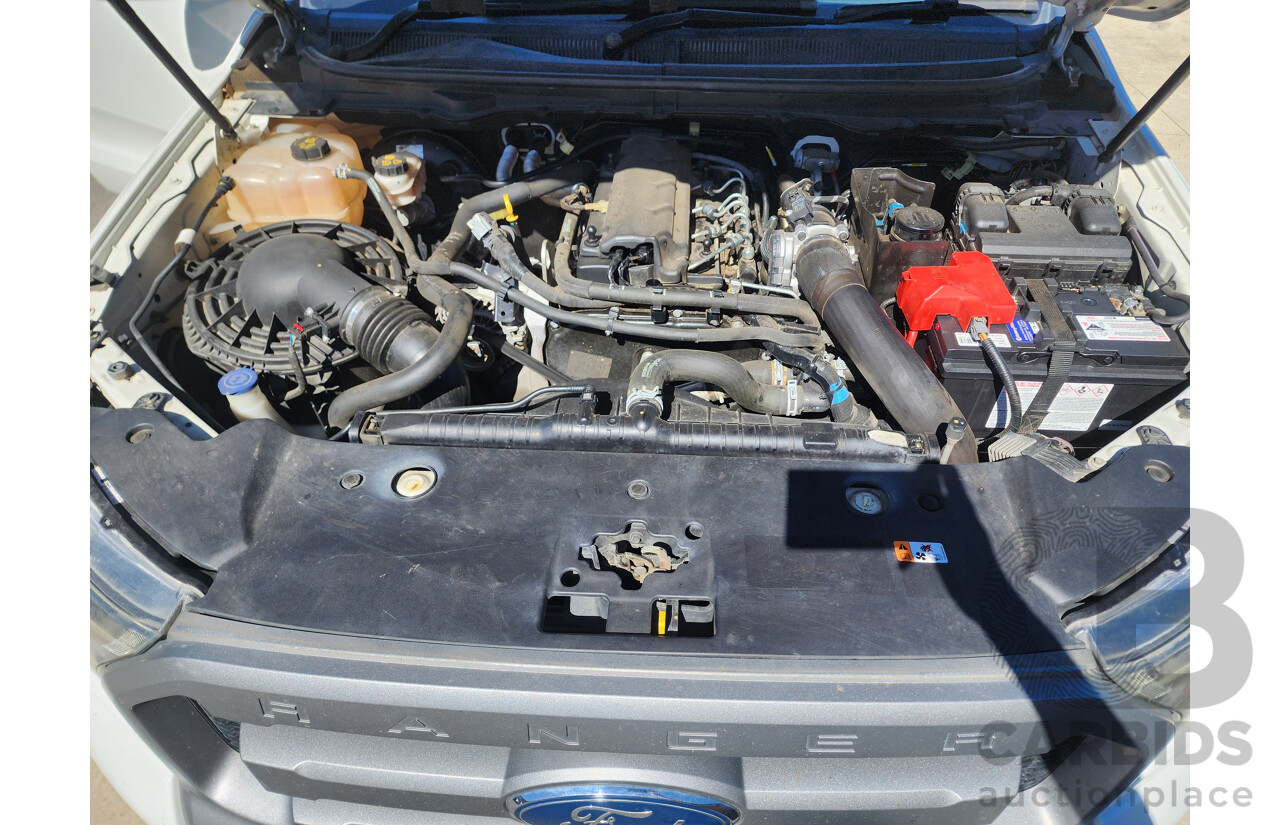 06/2016 Ford Ranger XLS 3.2 (4x4) PX MKII Dual Cab Utility White Turbo Diesel 3.2L