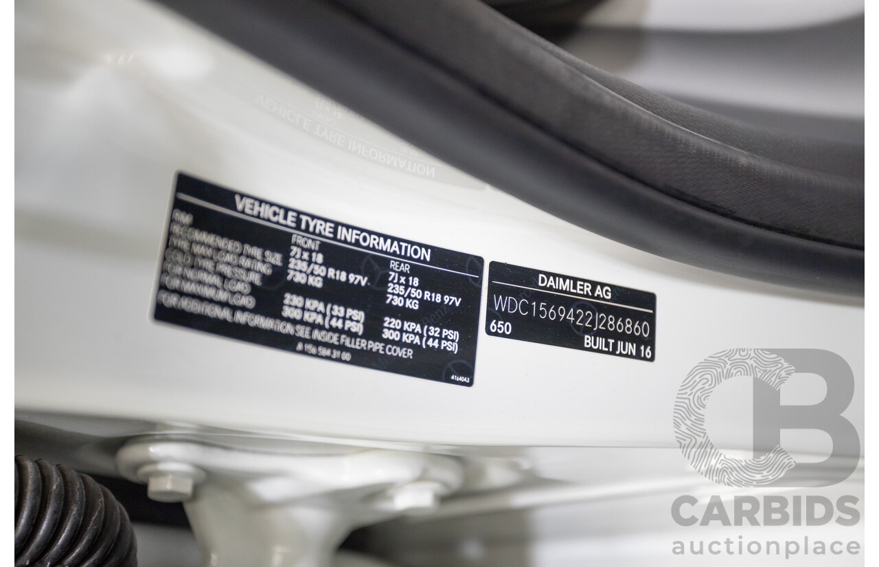 8/2016 Mercedes-Benz GLA 180 X156 MY16 4D Wagon Calcite White Turbo 1.6L