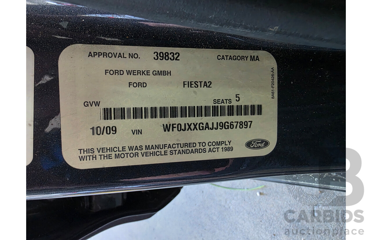 10/2009 Ford Fiesta LX WS 5d Hatchback Grey 1.6L