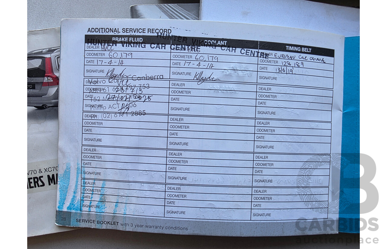 6/2010 Volvo XC70 D5 BZ MY10 4d Wagon Seashell Silver Metallic Turbo Diesel 2.4L