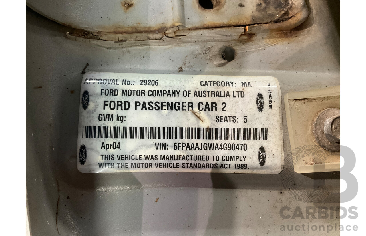 4/2004 Ford Falcon XT BA 4d Wagon Lightning Strike Silver Metallic 4.0L