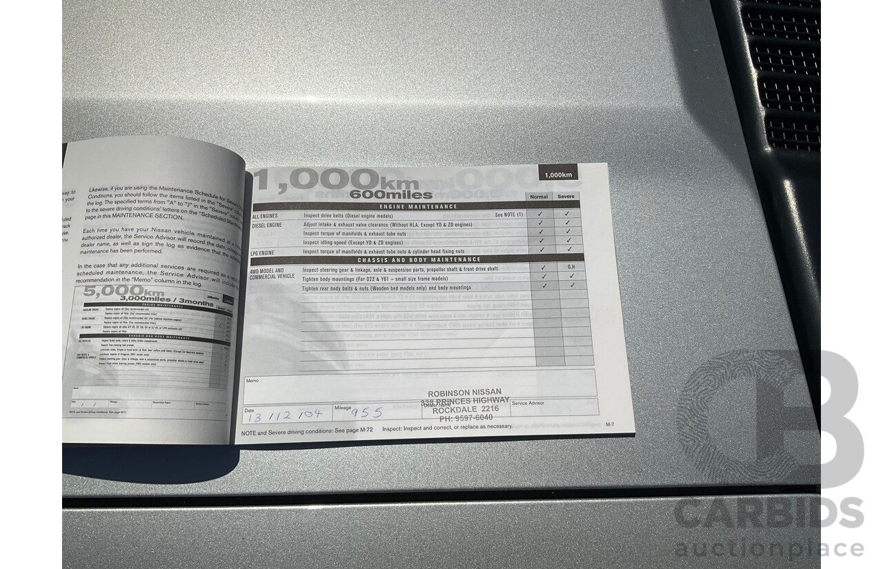 7/2004 Nissan Navara ST-R (4x4) D22 Dual Cab P/Up Sierra Silver Metallic Turbo Diesel 3.0L