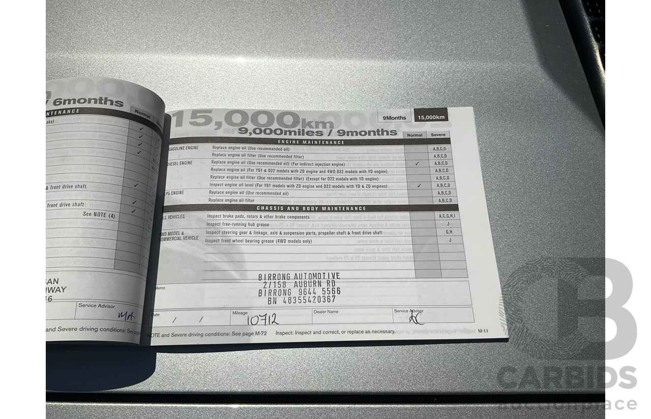 7/2004 Nissan Navara ST-R (4x4) D22 Dual Cab P/Up Sierra Silver Metallic Turbo Diesel 3.0L