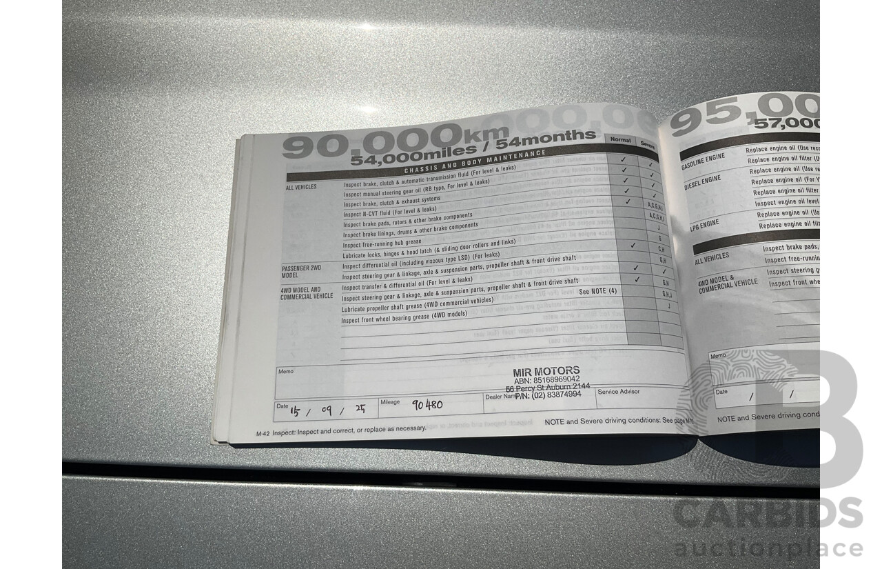 7/2004 Nissan Navara ST-R (4x4) D22 Dual Cab P/Up Sierra Silver Metallic Turbo Diesel 3.0L