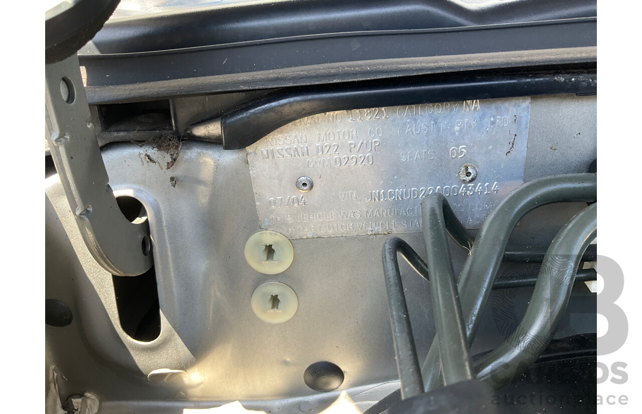 7/2004 Nissan Navara ST-R (4x4) D22 Dual Cab P/Up Sierra Silver Metallic Turbo Diesel 3.0L