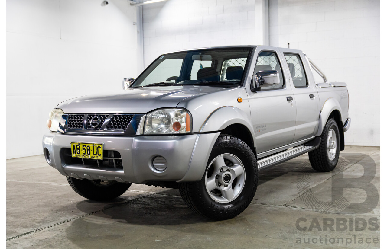 7/2004 Nissan Navara ST-R (4x4) D22 Dual Cab P/Up Sierra Silver Metallic Turbo Diesel 3.0L
