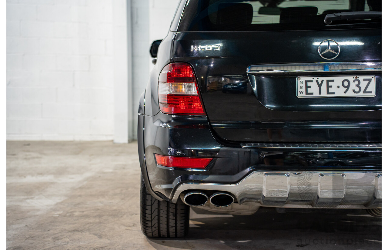 11/2008 Mercedes-Benz ML 63 AMG (4x4) W164 MY09 4d Wagon Obsidian Black Metalllic V8 6.2L