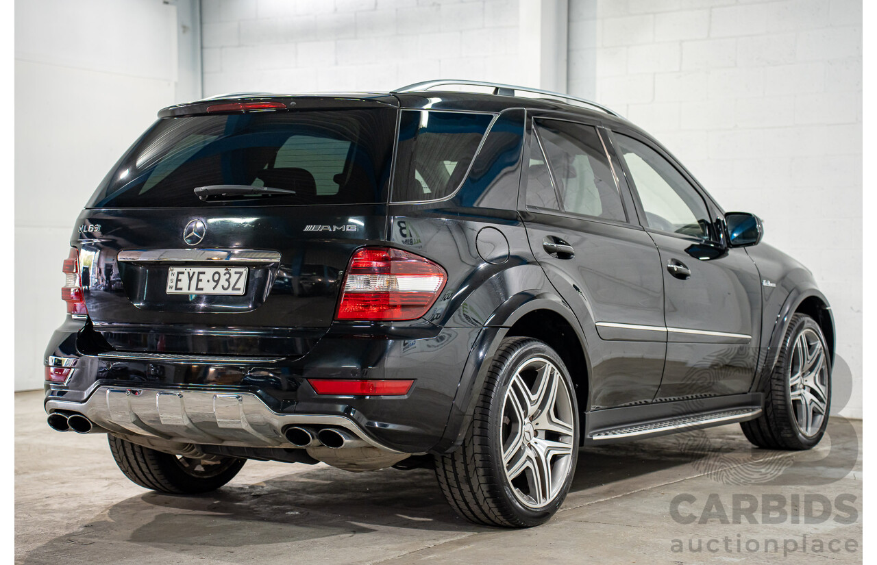 11/2008 Mercedes-Benz ML 63 AMG (4x4) W164 MY09 4d Wagon Obsidian Black Metalllic V8 6.2L
