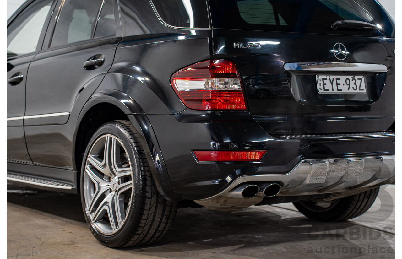 11/2008 Mercedes-Benz ML 63 AMG (4x4) W164 MY09 4d Wagon Obsidian Black Metalllic V8 6.2L