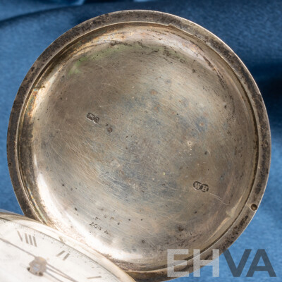 Vintage 1880's Silver & Gold Chronograph Pocket Watch - 122.4gms