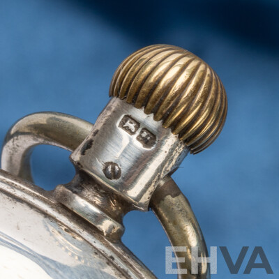 Vintage 1880's Silver & Gold Chronograph Pocket Watch - 122.4gms