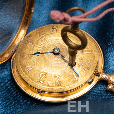 Vintage 18ct Yellow Gold Pocket Watch - 64.32gms