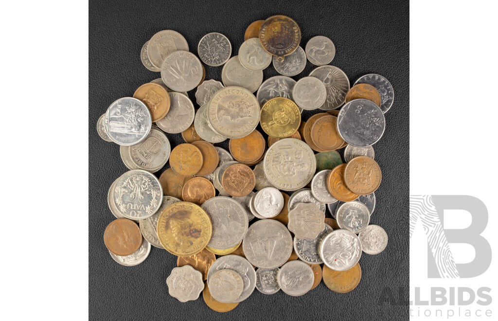 Collection of Mostly Vintage African Coins Including Rhodesia, Swaziland, Malawi, Mauritius
