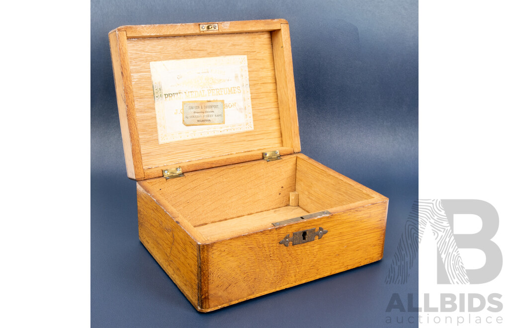 Antique Oak Perfume Box