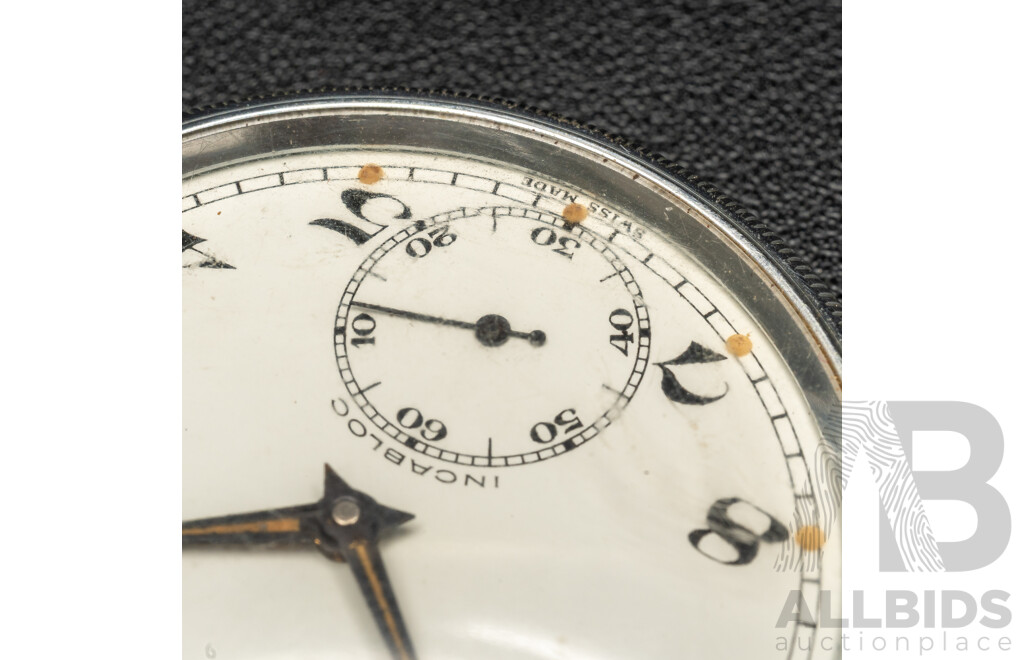 Vintage 'Unicorn' Swiss 15 Jewel Incabloc Pocket Watch - Circa 1950's